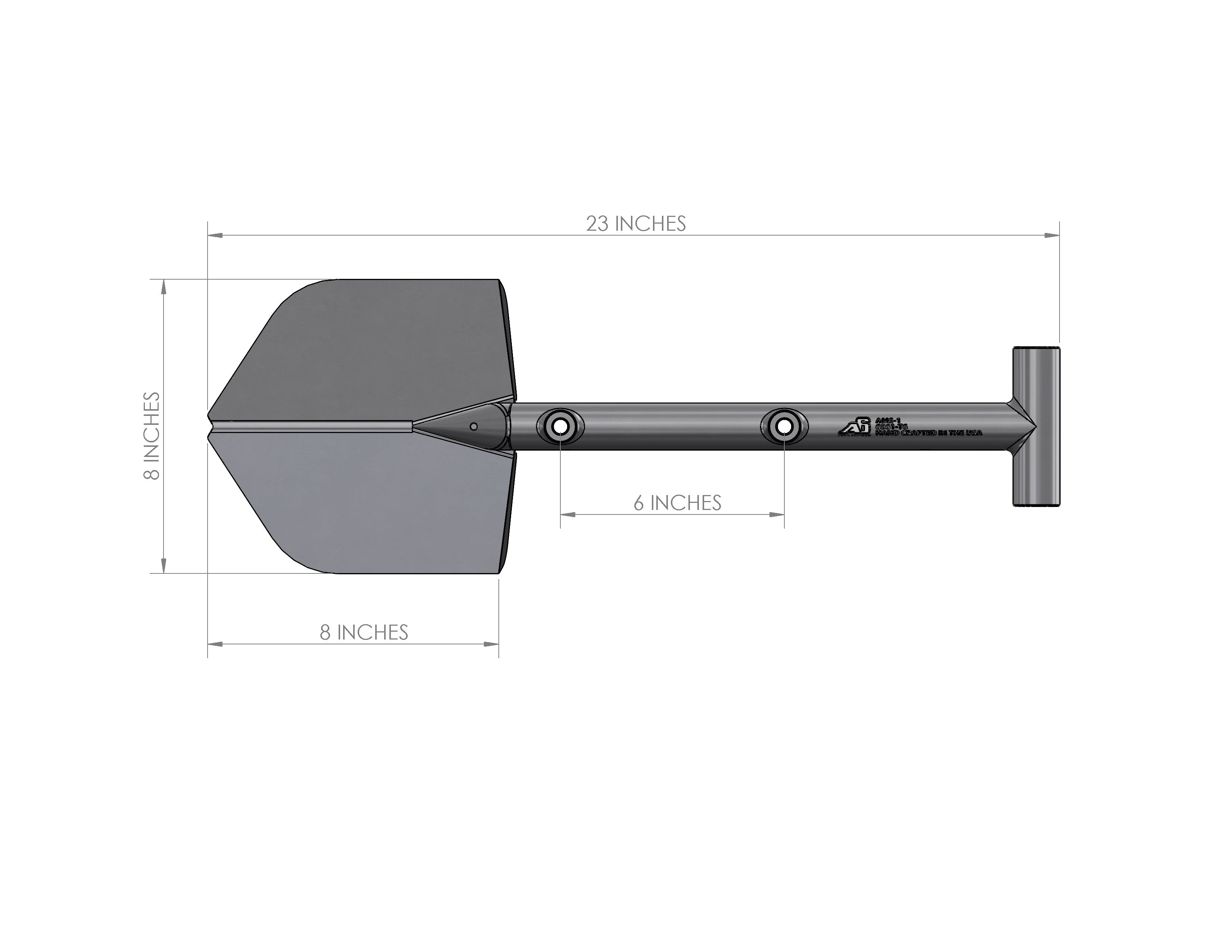 A6™ Adventure Mini Shovel (AMS-1) - Orange