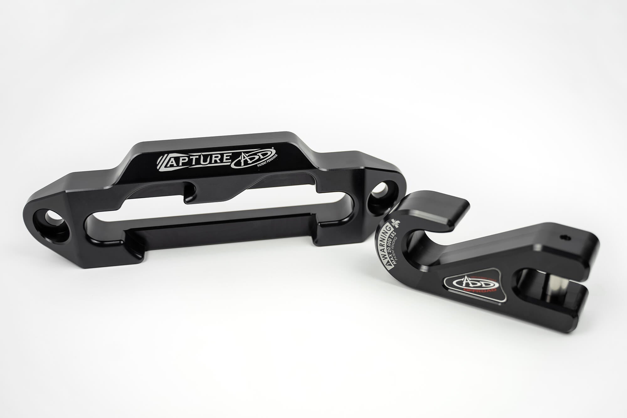 ADD Capture Fairlead in black, designed for offroad vehicles, featuring a durable construction and sleek design for winch compatibility.