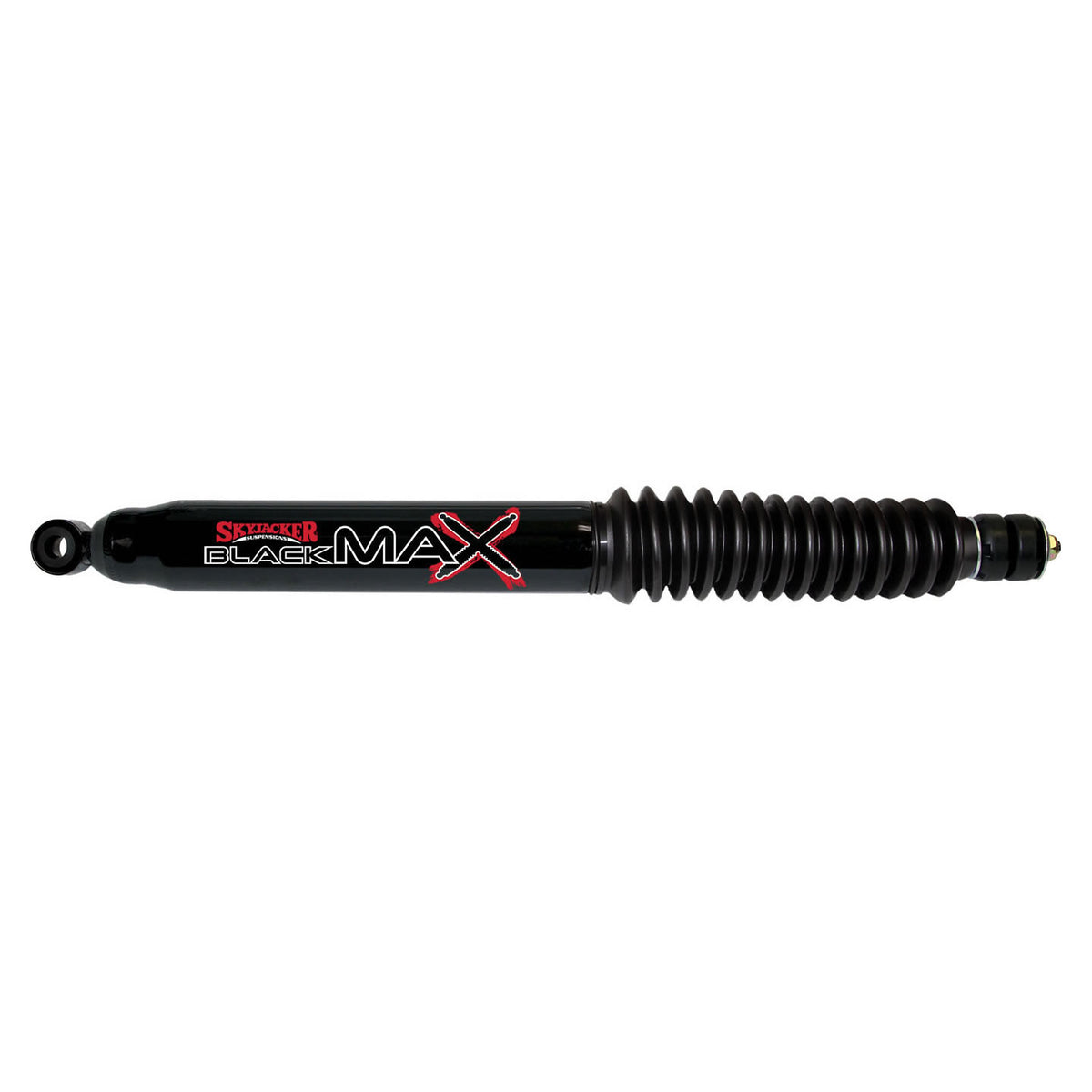 Black MAX Shock Absorber w/Black Boot 28.75 Inch Extended 16.5 Inch Collapsed 94-12 Ram 3500 94-12 Ram 2500 14-18 Ram 2500 05-17 Ford F-350 Super Duty 05-18 Ford F-250 Super Duty Skyjacker