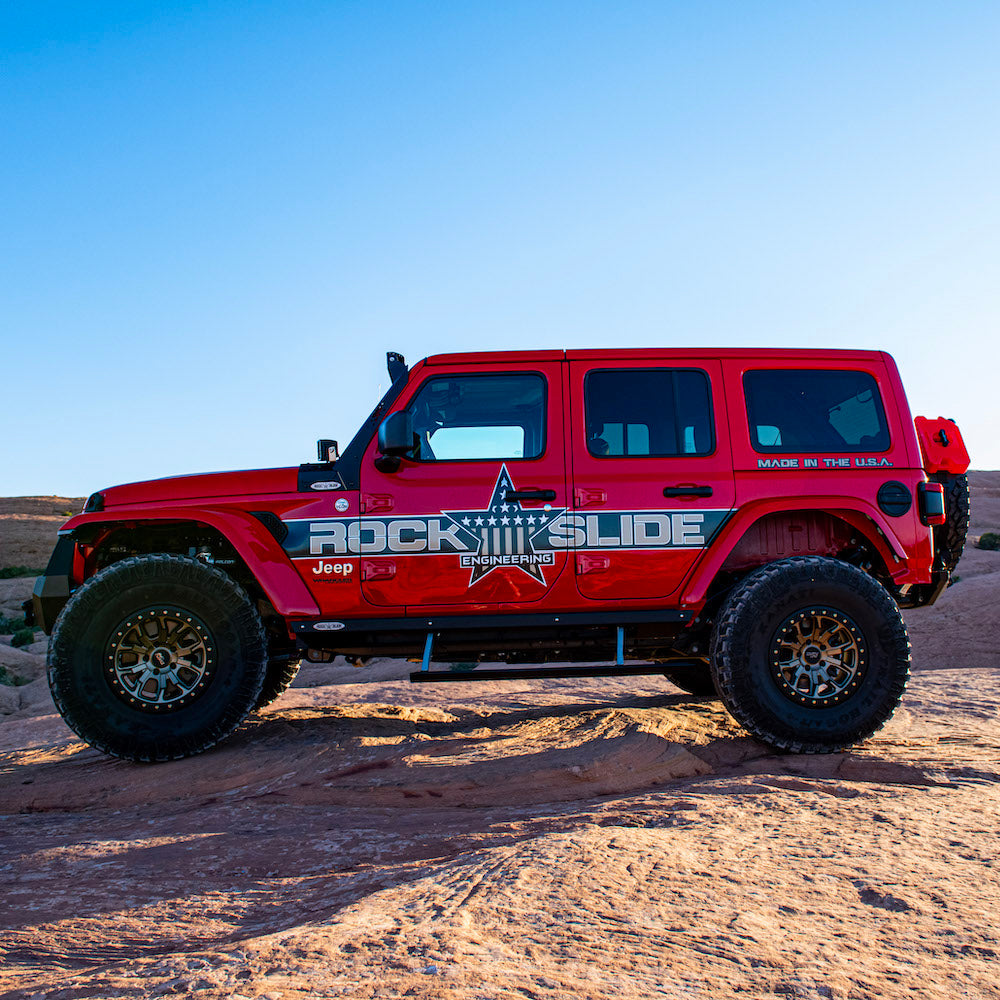 Jeep JL Side Step Sliders For 18-23 Wrangler JL 4 Door Models Set Rock Slide Engineering