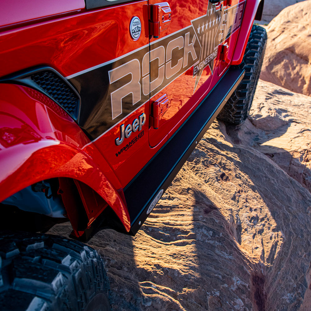 Jeep JL Side Step Sliders For 18-23 Wrangler JL 4 Door Models Set Rock Slide Engineering