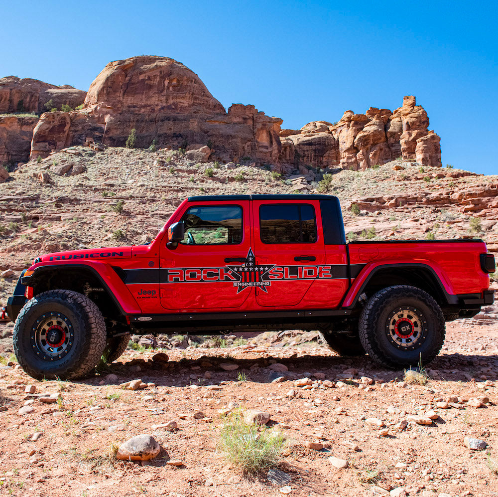 JT Gladiator Side Step Sliders For 24-25 Jeep Gladiator Extensions Sub Part Rock Slide Engineering