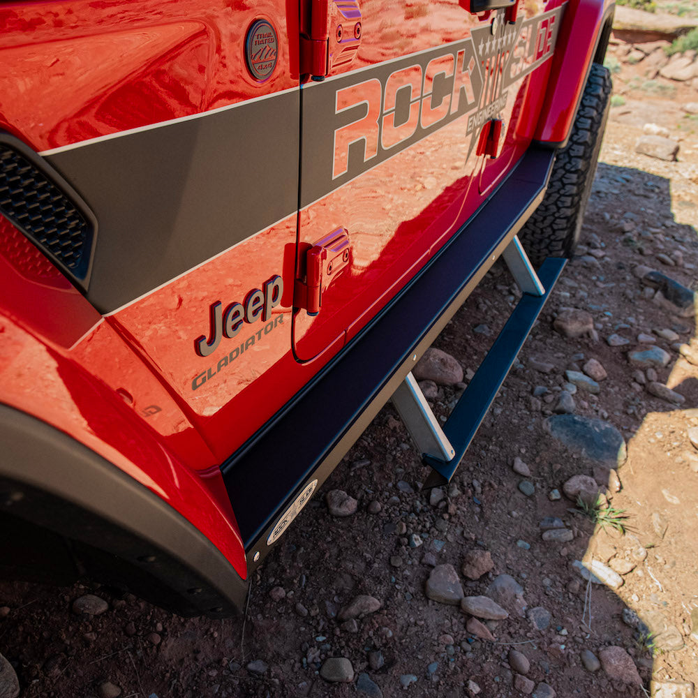 JT Gladiator Side Step Sliders For 24-25 Jeep Gladiator Extensions Sub Part Rock Slide Engineering