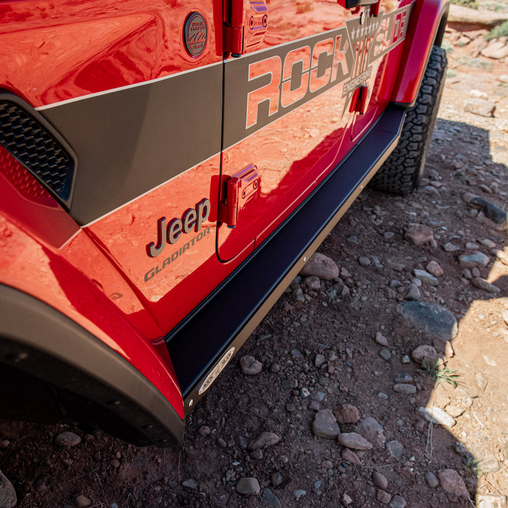 JT Gladiator Side Step Sliders For 24-25 Jeep Gladiator Extensions Sub Part Rock Slide Engineering