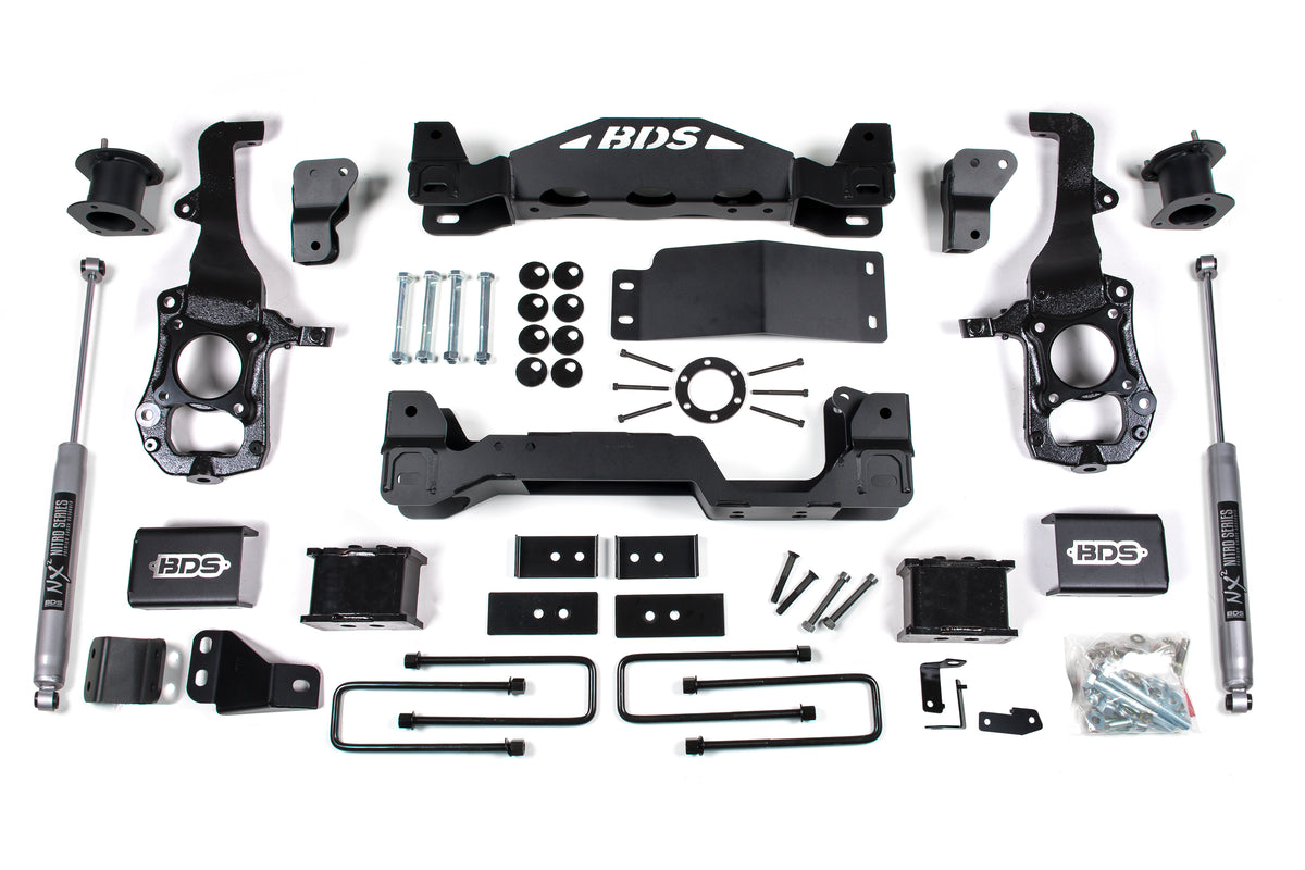 6 Inch Lift Kit Ford F150 21-25 4WD 5 Inch Block Kit Fox 2.0 Performance Shock