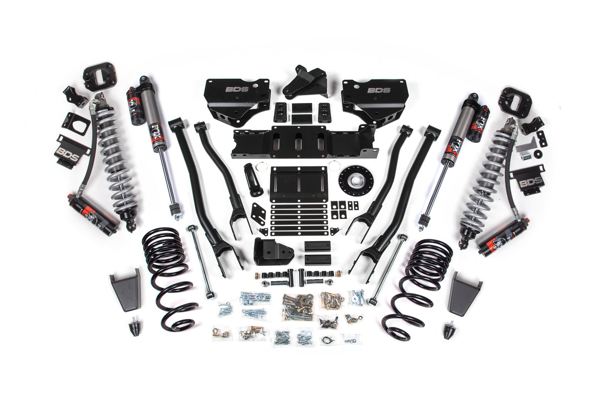 2025 Ram 2500 4WD (Diesel) 6 Inch 4-Link Suspension Lift Kit, 4.5 Inch Rear Lift, Coil Spring - Fox 2.5 PES C/O, Fox 2.5 PES Shocks BDS Suspension