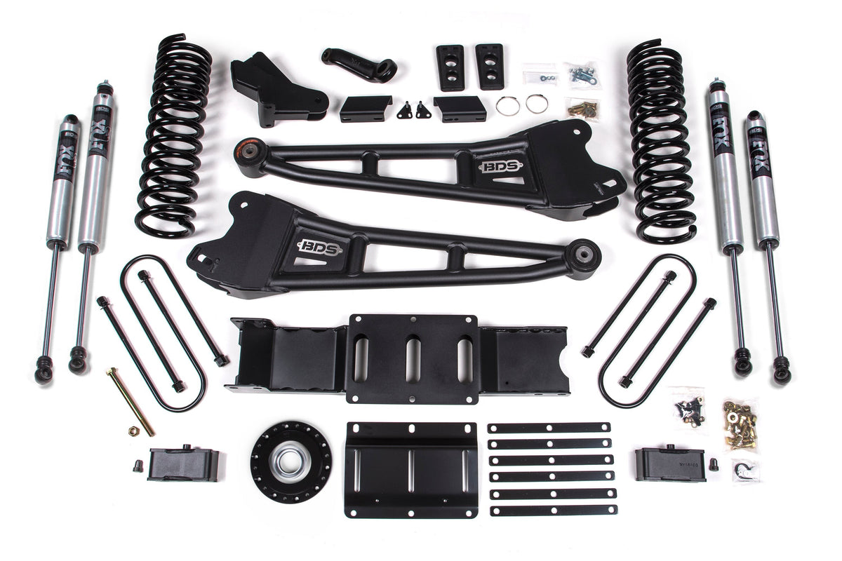 25-26 Ram 3500 (Diesel) 4 Inch Radius Arm Suspension Lift Kit W/ Indexing Ring, 3 Inch Rear Lift w/ Overload, Block - Fox 2.0 IFP PS Shocks BDS Suspension