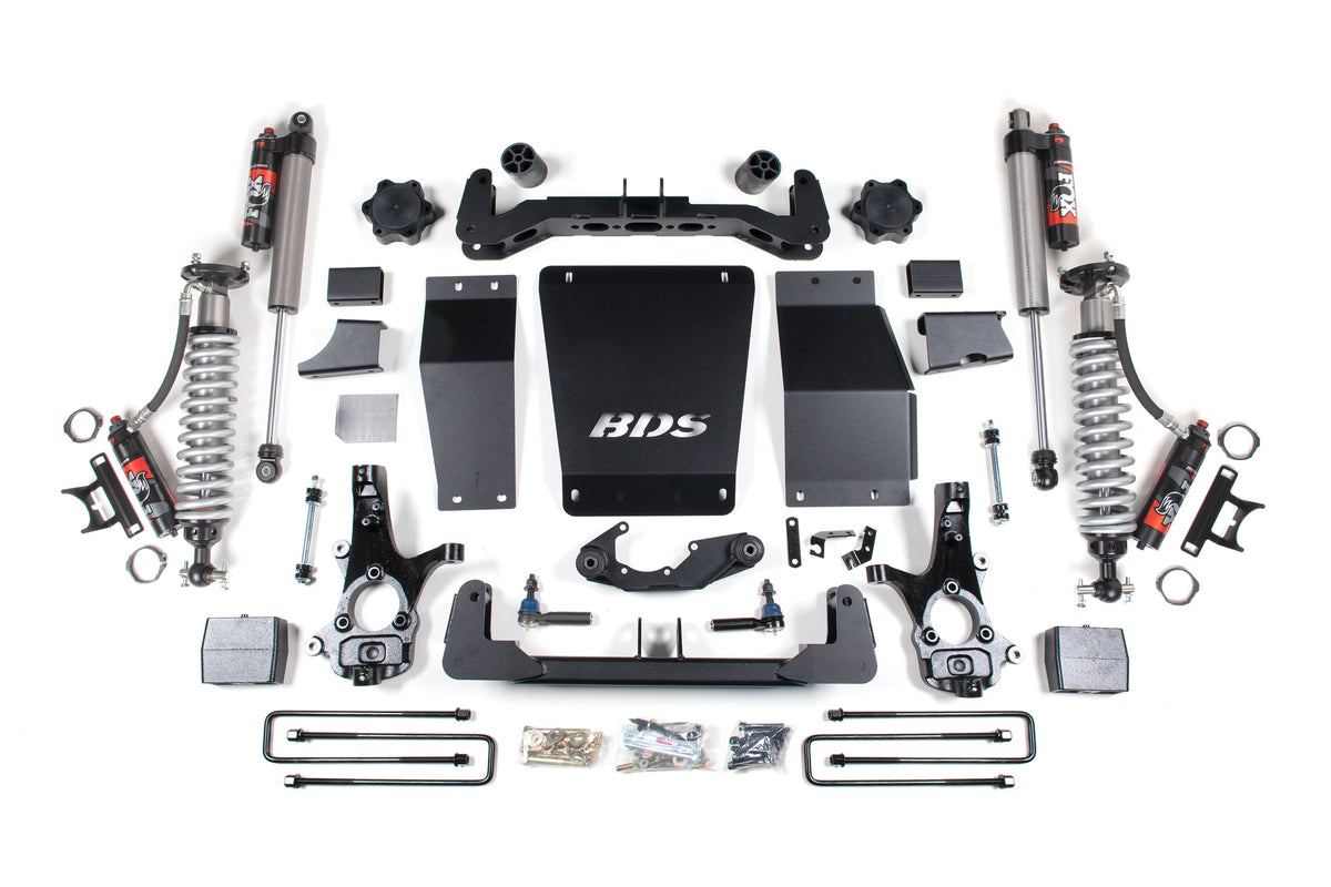 6 Inch Lift Kit FOX 2.5 Performance Elite Block Lift Coil-Over Cast Steel 14-18 Silverado/Sierra 1500 4WD BDS Suspension