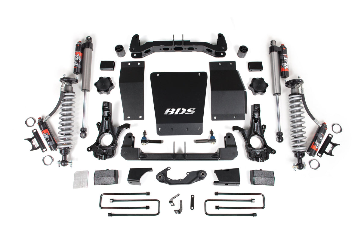 4 Inch Lift Kit FOX 2.5 Performance Elite Block Kit Aluminum/Stamped Steel Coil-Over 14-18 Silverado/Sierra 1500 4WD