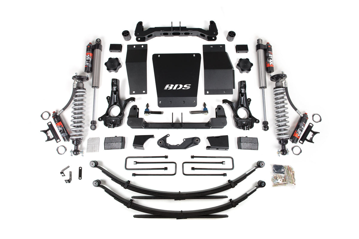 4 Inch Lift Kit FOX 2.5 Performance Elite Leaf Springs Cast Steel Coil-Over 14-18 Silverado/Sierra 1500 4WD