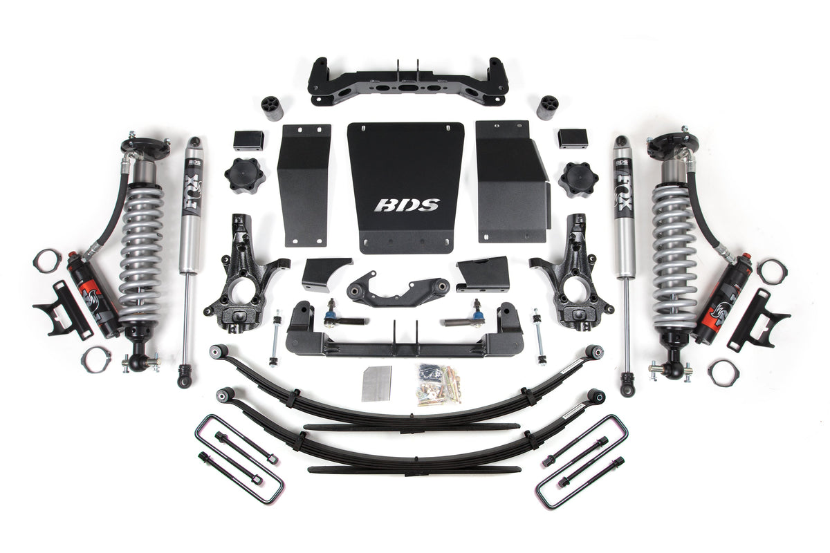 6 Inch Lift Kit FOX 2.0 Performance Leaf Springs Coil-Over Cast Steel 14-18 Silverado/Sierra 1500 4WD BDS Suspension