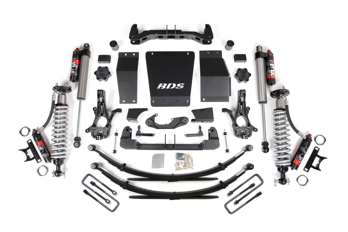 6 Inch Lift Kit FOX 2.5 Performance Elite Leaf Springs Coil-Over Aluminum/Cast Steel 14-18 Silverado/Sierra 1500 4WD BDS Suspension