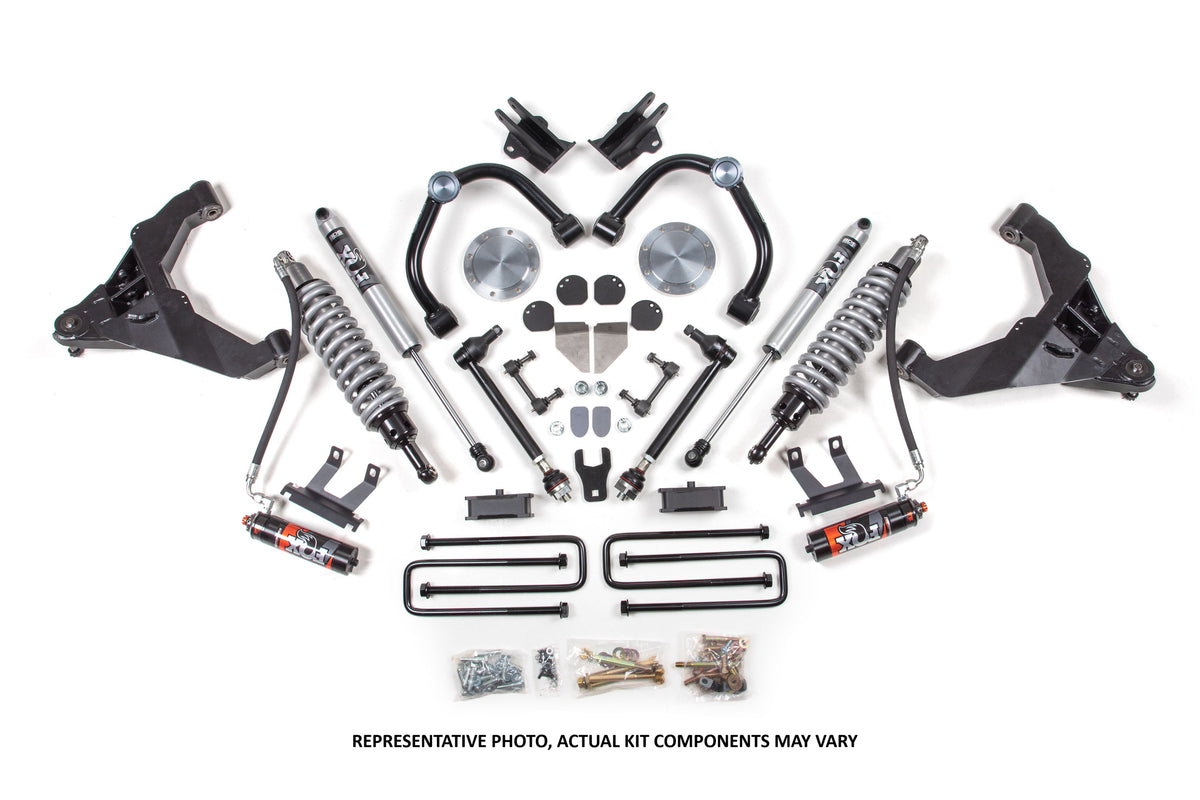 11-19 Chevrolet Silverado 2500HD/3500HD - GMC Sierra 2500HD/3500HD 4WD (Diesel) 3 Inch Coilover Conversion Kit, 2 Inch Rear Lift, Block w/o Overload - Fox 2.5 Performance Elite Series C/O, Fox 2.0 IFP Performance Series Shocks BDS Suspension