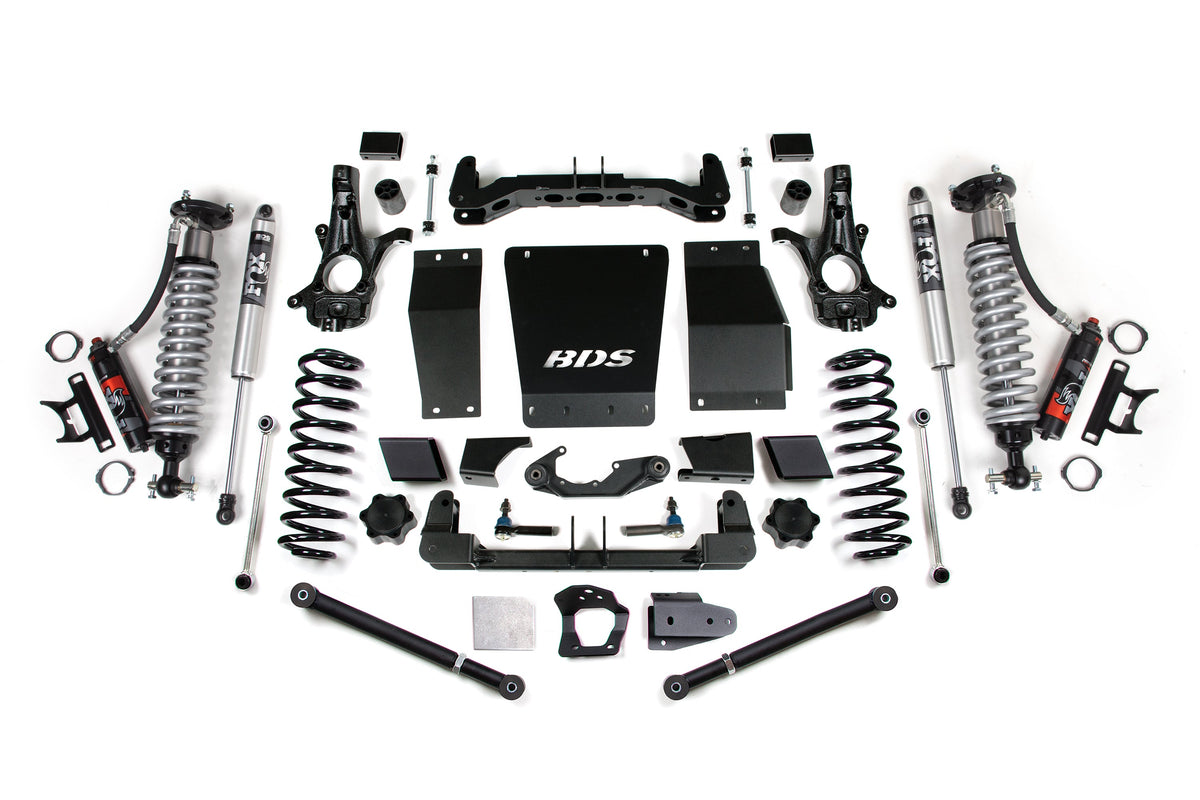 6 Inch Lift Kit FOX 2.5 Performance Elite Coil-Over Aluminum Stamped Steel 15-19 Suburban, Tahoe, Yukon/XL 1500 4WD
