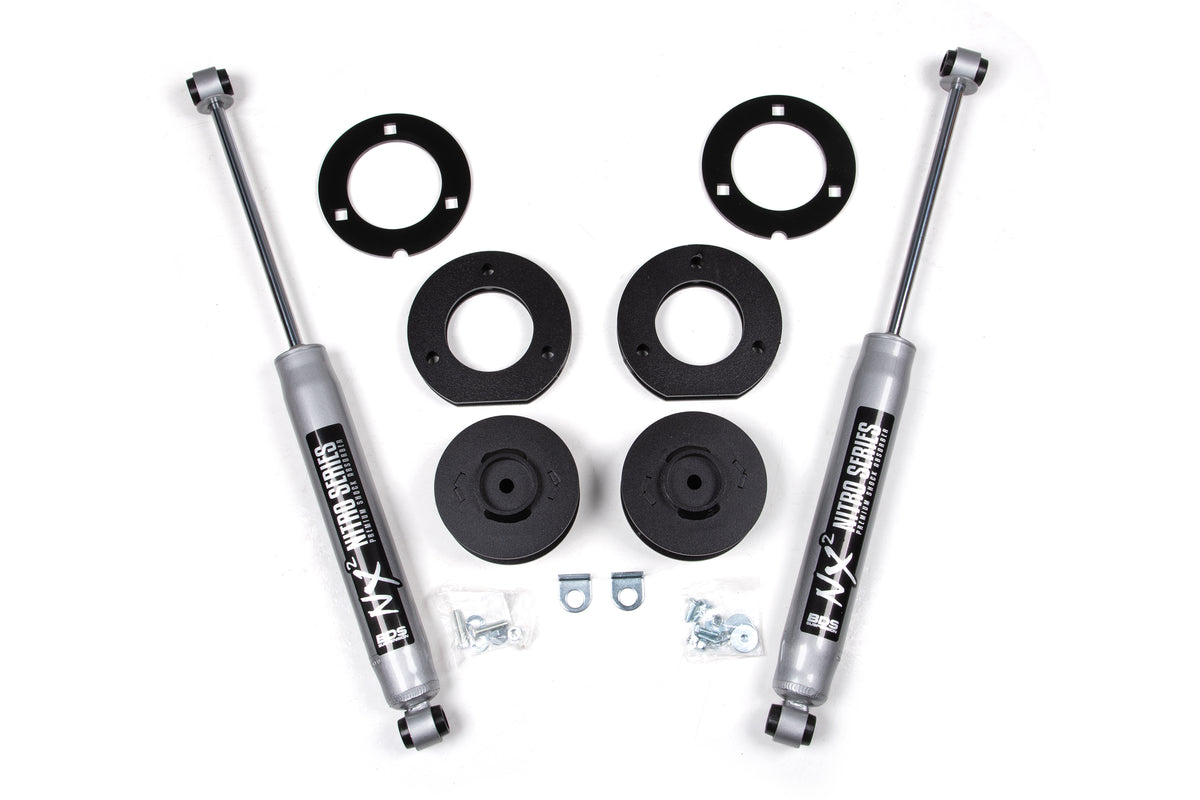 2 Inch Lift Kit Chevy/GMC Avalanche Suburban Tahoe Yukon/XL 1500 07-19 4WD Fox 2.0 Performance Shocks