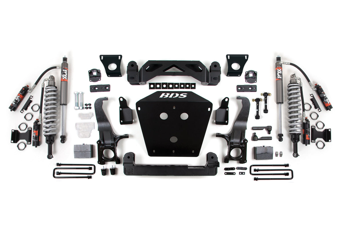 07-15 Toyota Tundra 7 Inch Suspension System, 4 Inch Rear Block - Fox 2.5 Performance Elite Series C/O, Fox 2.5 Performance Elite Series Shocks BDS Suspension