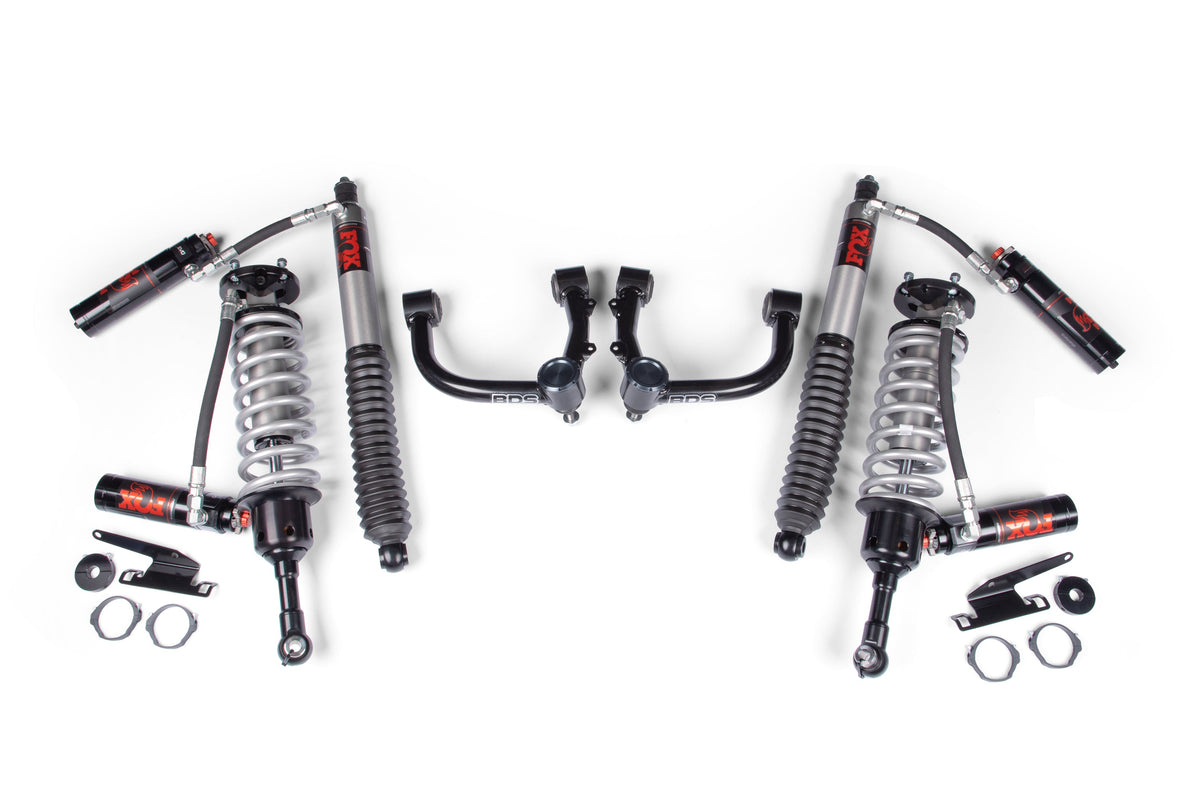 24 Toyota Tacoma 2 Inch Suspension Lift Kit, 0 Inch Rear, BDS UCA - Fox 2.5 Performance Elite Series C/O Front, Fox 2.5 Performance Elite Series Rear Shock BDS Suspension