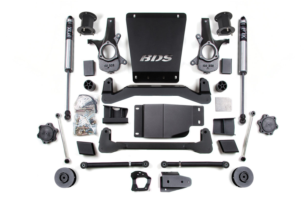 07-14 Chevrolet SUV - GMC SUV 4WD 4.5 Inch Suspension Lift Kit, 3 Inch Rear Lift, Spacer, Fox 2.0 IFP Performance Series Shocks BDS Suspension