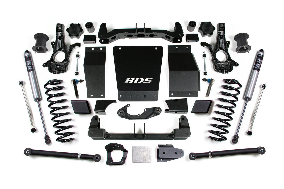 15-20 Chevrolet SUV - GMC SUV 4WD 6 Inch Suspension Lift Kit (Aluminum / Stamped Steel), 5 Inch Rear Lift, Coil Spring, Fox 2.0 IFP Performance Series Shocks BDS Suspension