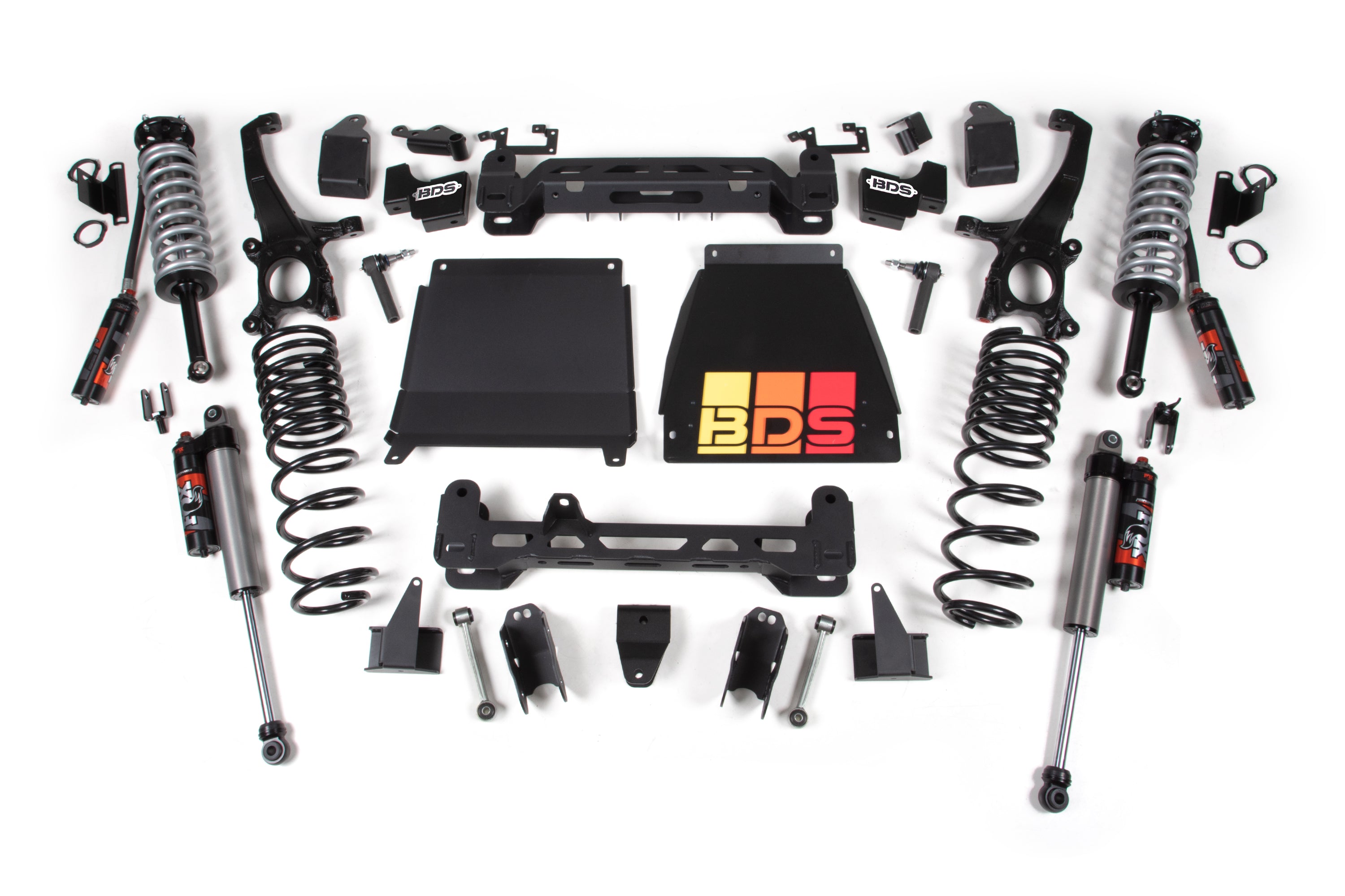 5-inch lift kit components for 2022-2025 Toyota Tundra 4WD, including shocks, springs, and mounting hardware.