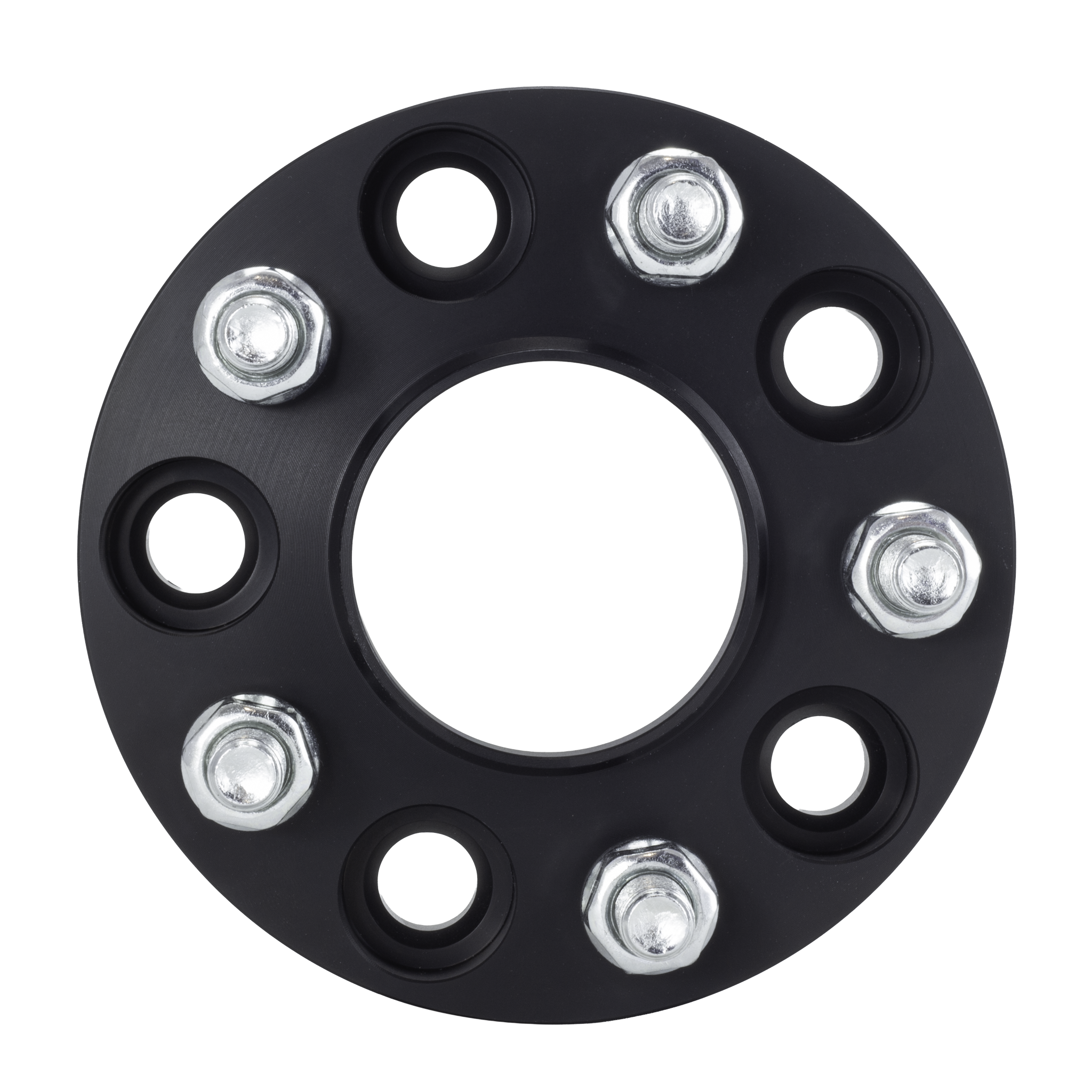 American Made 1" 5x4.5 Wheel Spacers For Dodge Charger Challenger Chrysler 300 - Hubcentric, 71.5mm Hub, 14x1.5 Studs, Black, Made in the USA