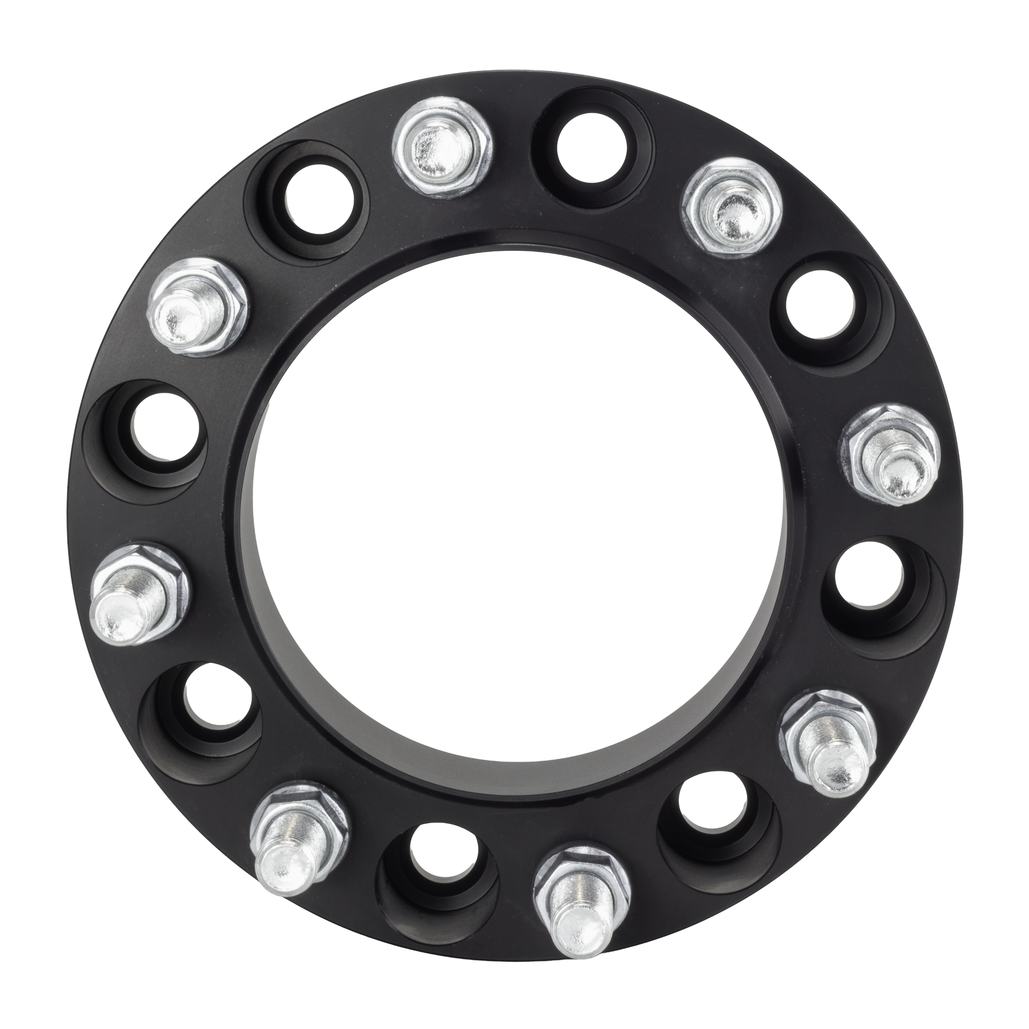 American Made 2" 8x6.5 Wheel Spacers For Chevy Silverado 2500 3500 GMC Sierra - Hubcentric, 116.7mm Hub, 14x1.5 Studs, Black, Made in the USA