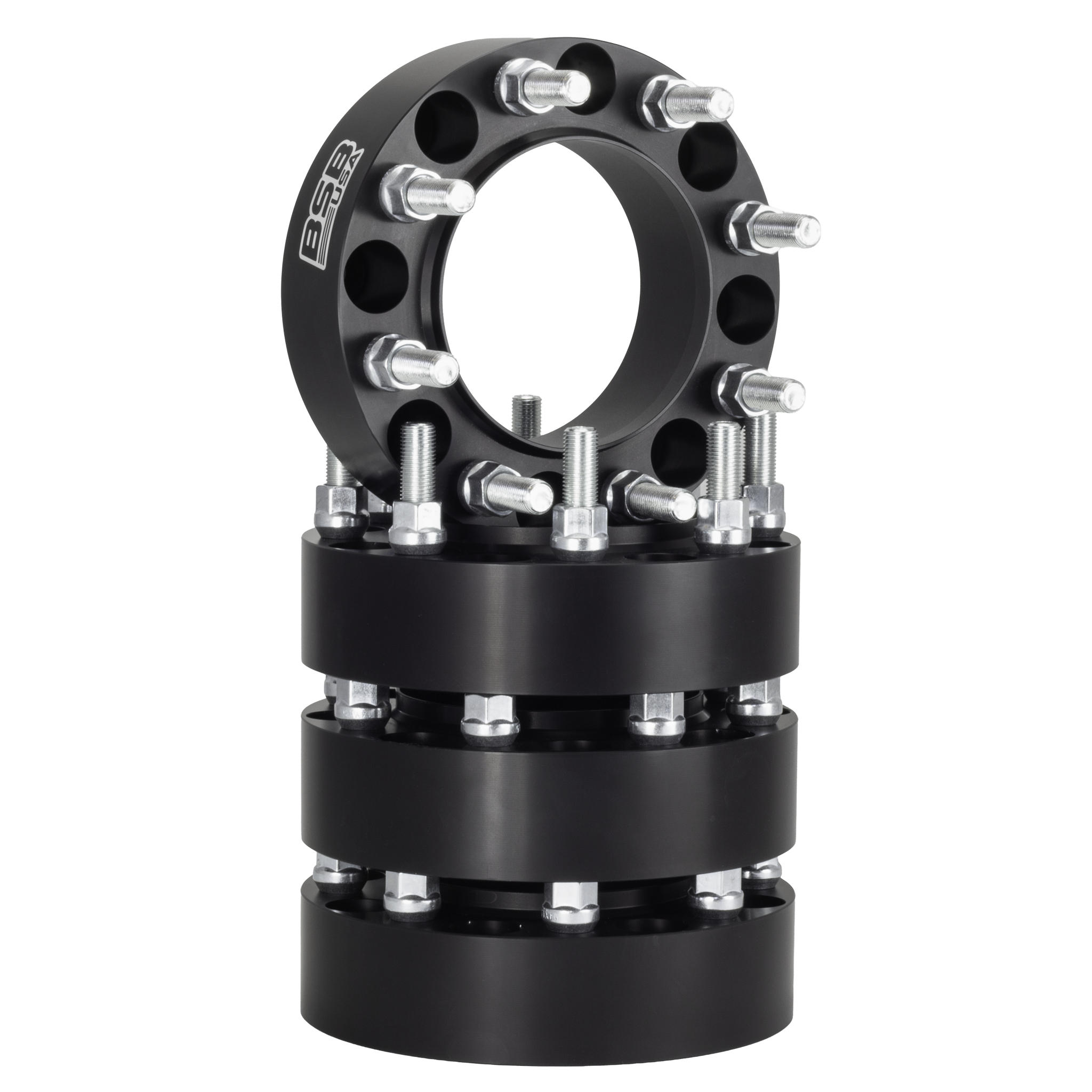 American Made 2" 8x170 Wheel Spacers For Ford F-250 F-350 - Hubcentric, 124.9mm Hub, 14x1.5 Studs, Black, Made in the USA