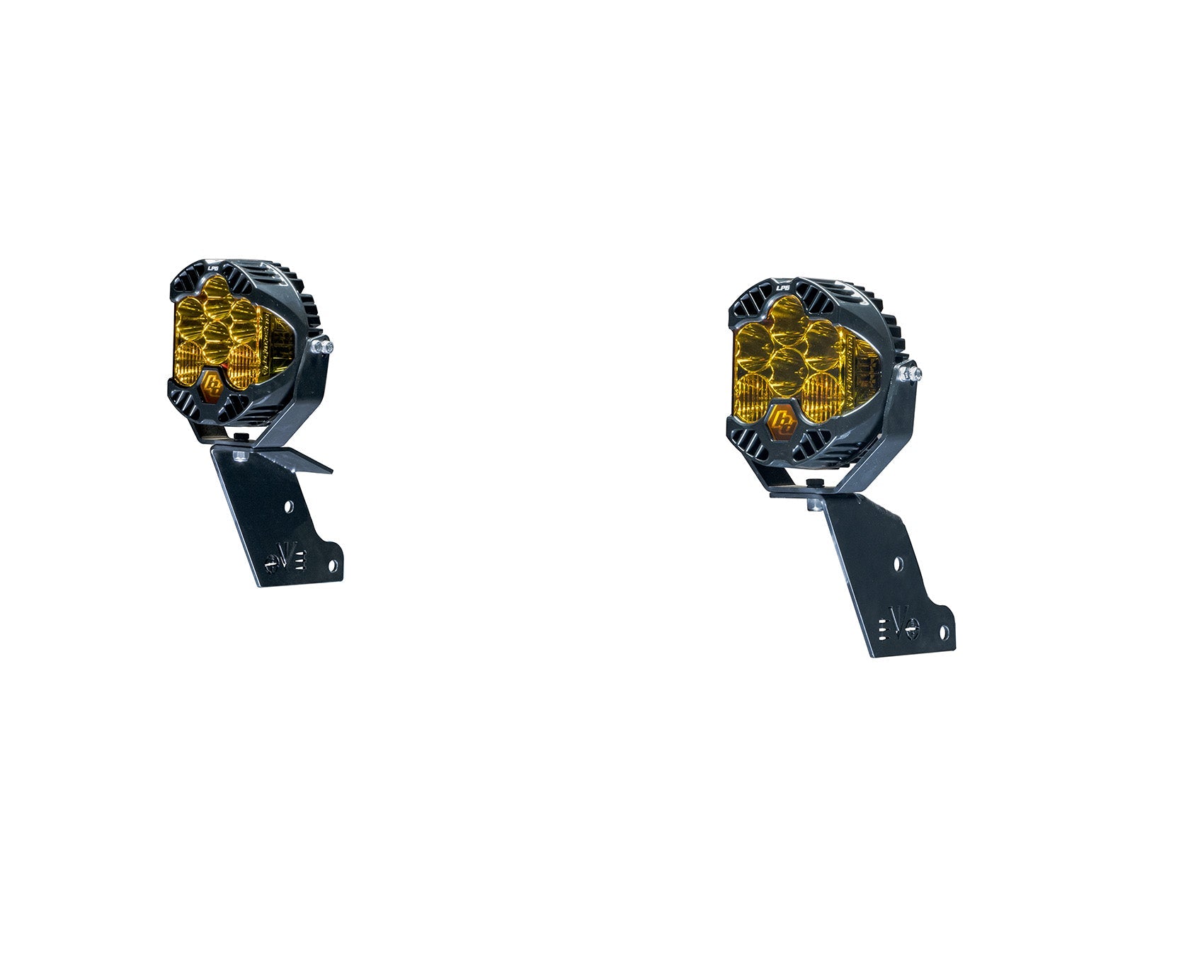 KSPEC Tube Bumper Side Light Mounting Bracket kit.  Black