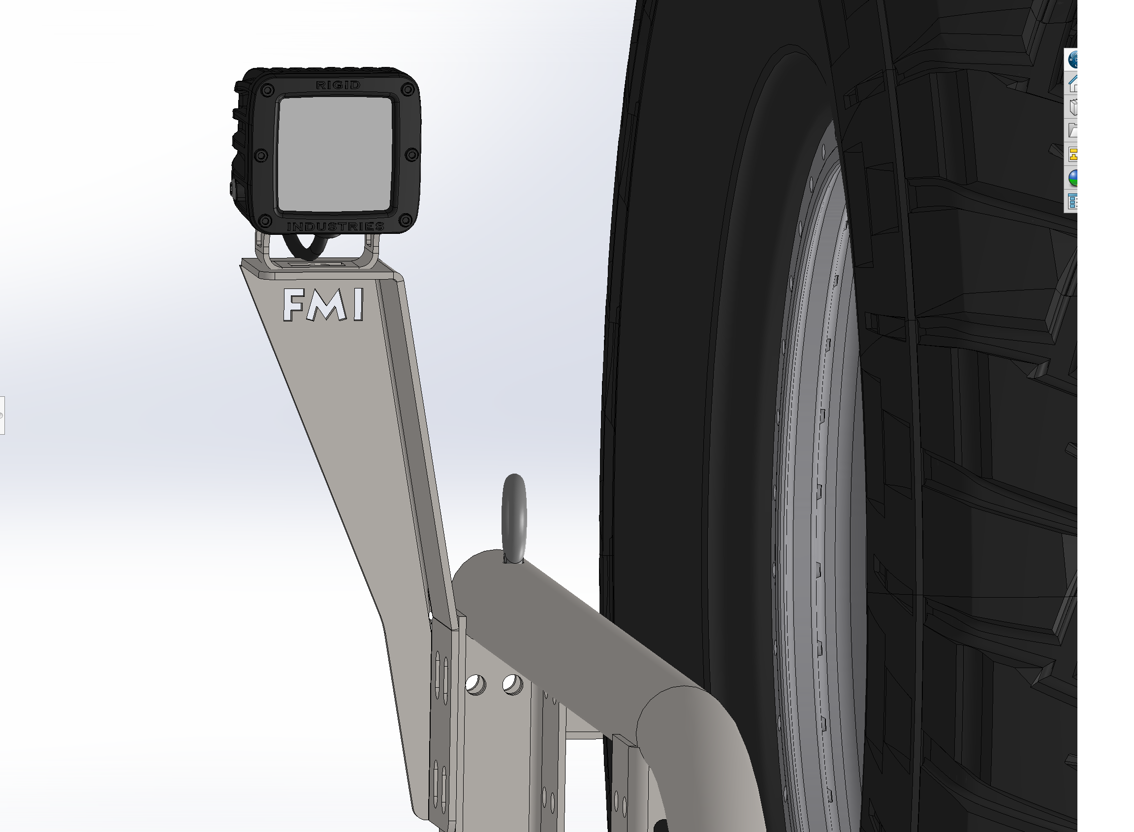 Bed Organizer Chase Rack Add On Light Mount Kit designed for offroad vehicles, featuring a sturdy mount for auxiliary lights.