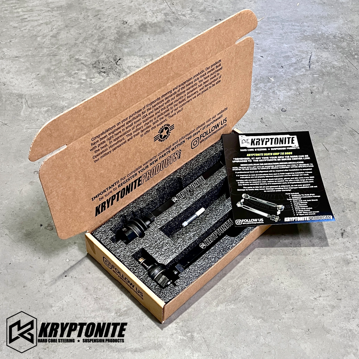 Kryptonite Tie Rod Kit for 2001–2010 Chevy/GMC 1500HD/2500HD/3500HD, 2001-2013 Chevy Suburban/GMC Yukon Xl 2500 & 2002–2009 Hummer H2