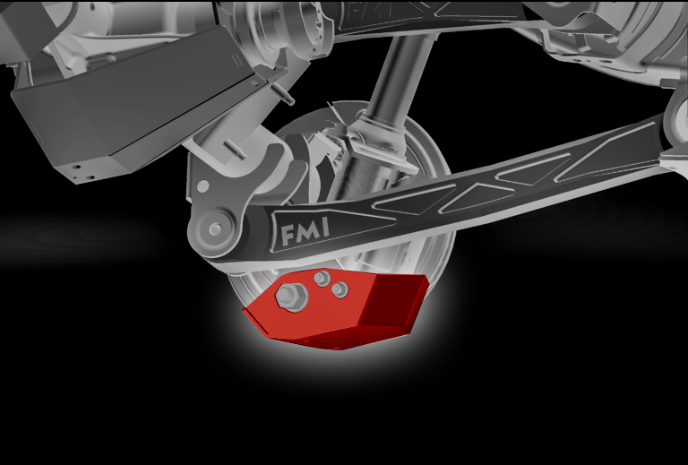 2022+ Bronco rear shock skid kit designed for HOSS 3.0 shock, offering protection and durability for off-road adventures.