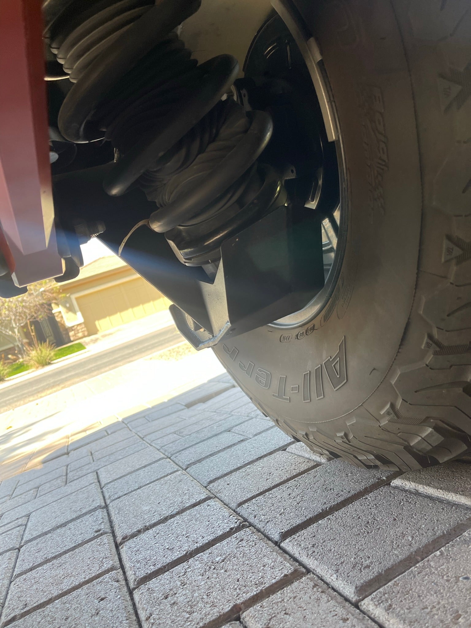 2022 and up Bronco Raptor rear shock skid kit installed, showcasing durable protection for off-road adventures.
