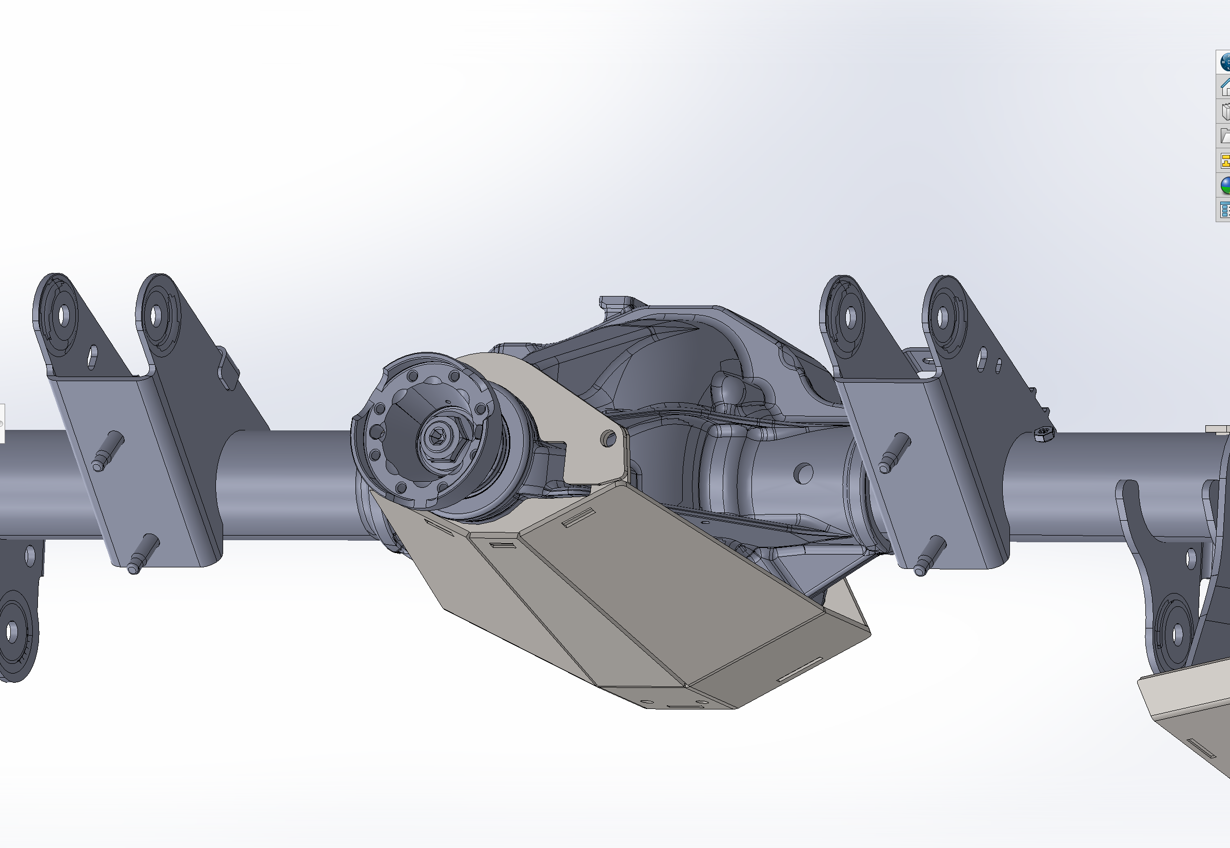 2021 and newer Ford Bronco rear differential skid plate designed for offroad protection and durability.