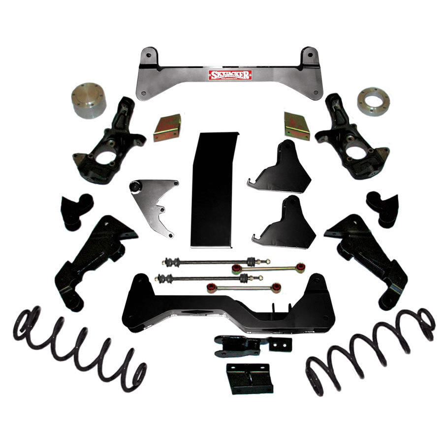 Lift Kit 6 Inch Lift 00-06 Tahoe/ Yukon/Avalanche 1500 Includes Knuckles Skid Plate Torsion Bar Drop Bracket Coils Skyjacker