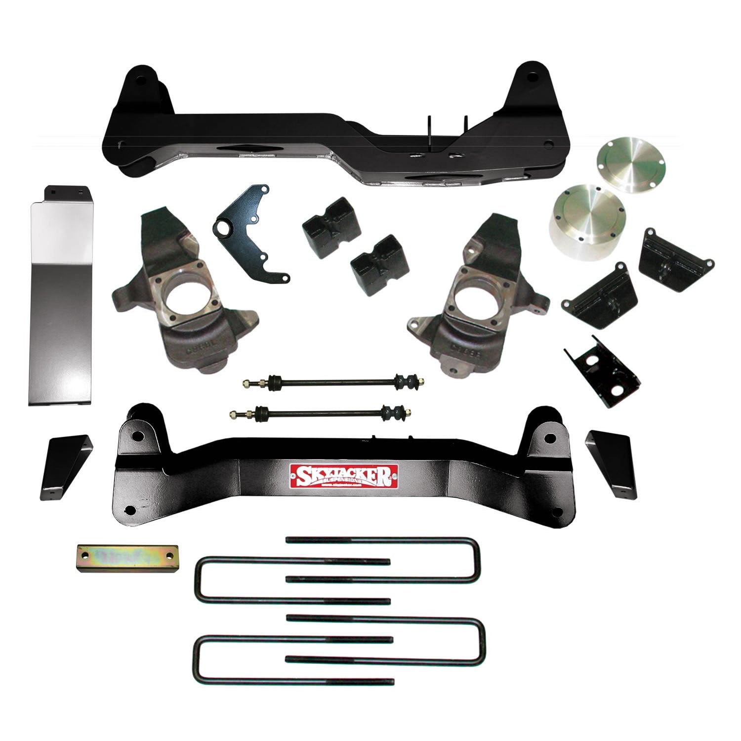 Lift Kit 6 Inch Lift 01-10 Silverado/Sierra 2500 HD Includes Rear Blocks Knuckles Torsion Bar Drop Bracket No Skid Plate Skyjacker