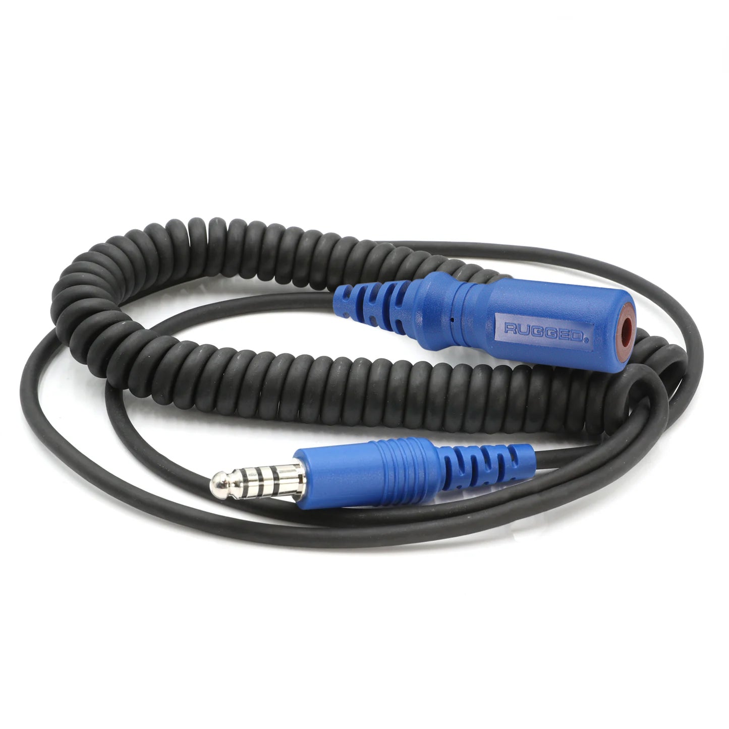 RUGGED Wired Headset or Helmet Kit Extension Cables - Coil Cord