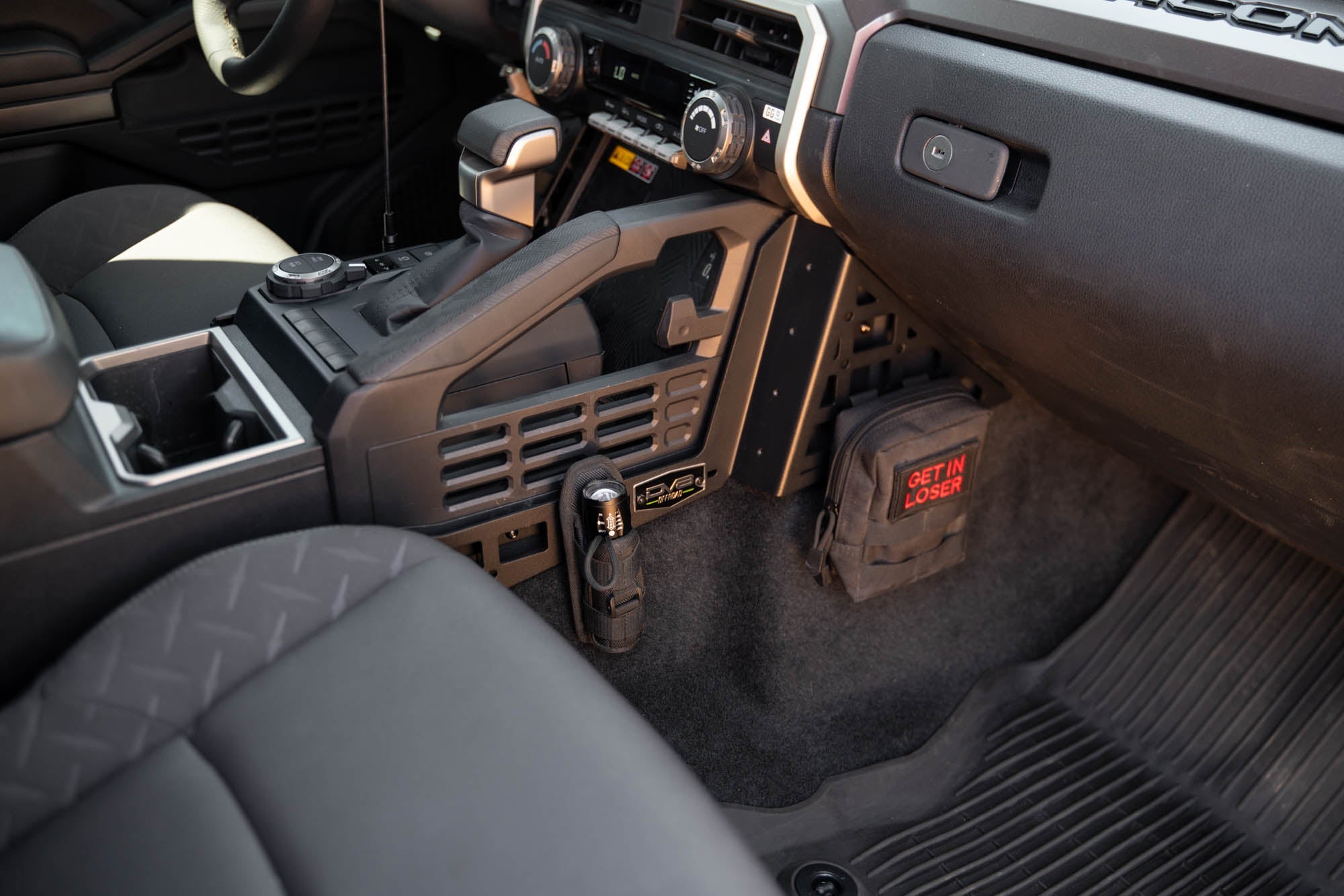 2024 2025 Toyota Tacoma Center Console Molle Panels Digital Device Mount DV8 Offroad
