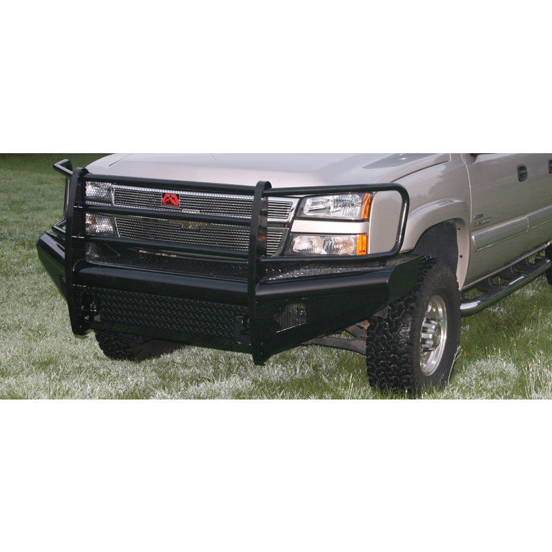 Fab Fours Black Steel Front Ranch Bumper w/ Grille Guard Model CH05-S1360-1