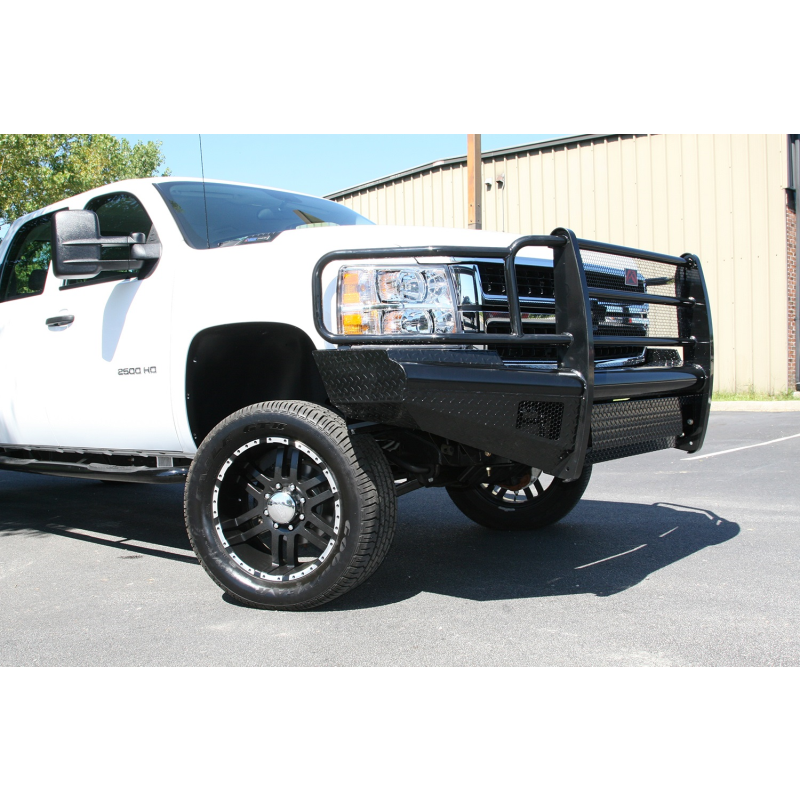 Fab Fours Black Steel Front Ranch Bumper w/ Grille Guard Model CH08-S2060-1