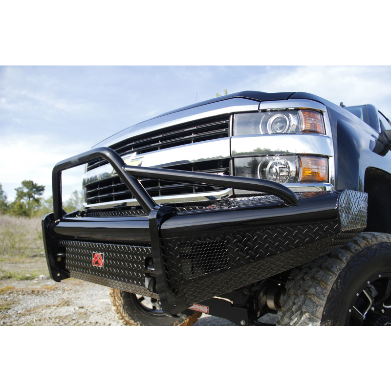 Fab Fours Black Steel Front Ranch Bumper w/ Pre Runner Guard Model CH08-S2062-1