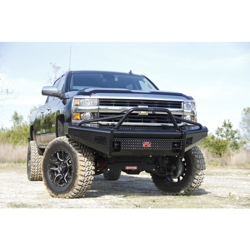 Fab Fours Black Steel Front Ranch Bumper w/ Pre Runner Guard Model CH08-S2062-1