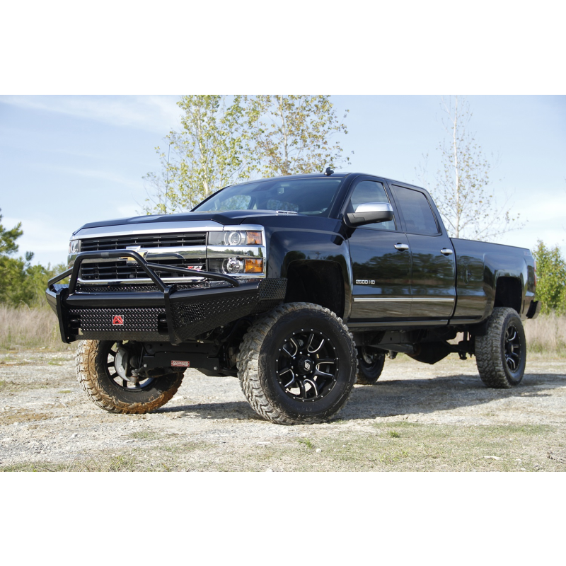 Fab Fours Black Steel Front Ranch Bumper w/ Pre Runner Guard Model CH14-S3062-1
