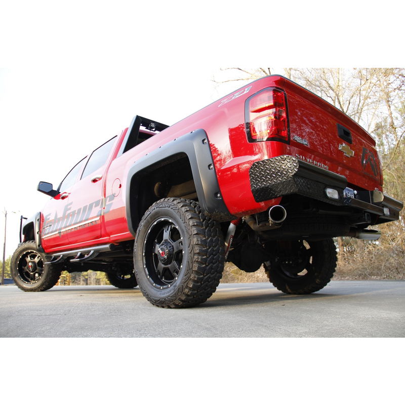 Fab Fours Black Steel Ranch Rear Bumper Model CH14-T3050-1
