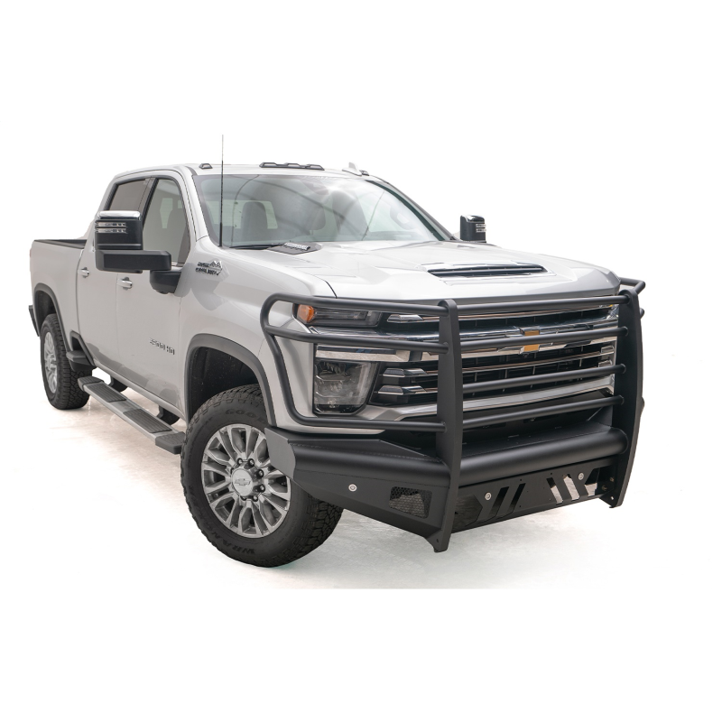 Fab Fours Elite Front Bumper w/ Grille Guard Black Model CH20-Q4960-1