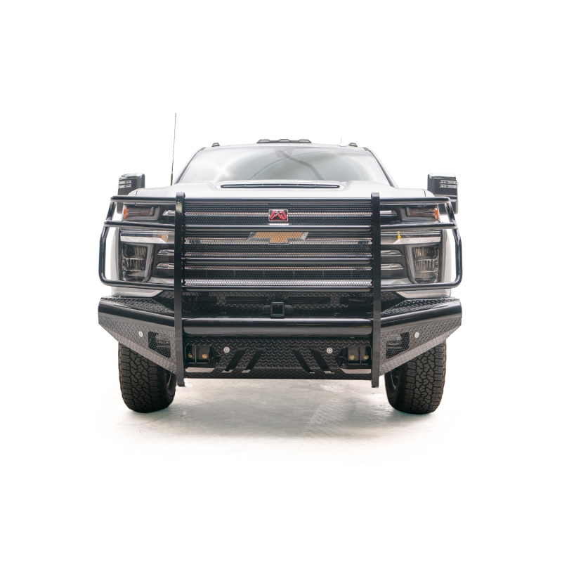 Fab Fours Black Steel Front Ranch Bumper w/ Grille Guard Model CH20-S4960-1