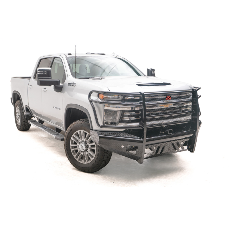 Fab Fours Black Steel Front Ranch Bumper w/ Grille Guard Model CH20-S4960-1