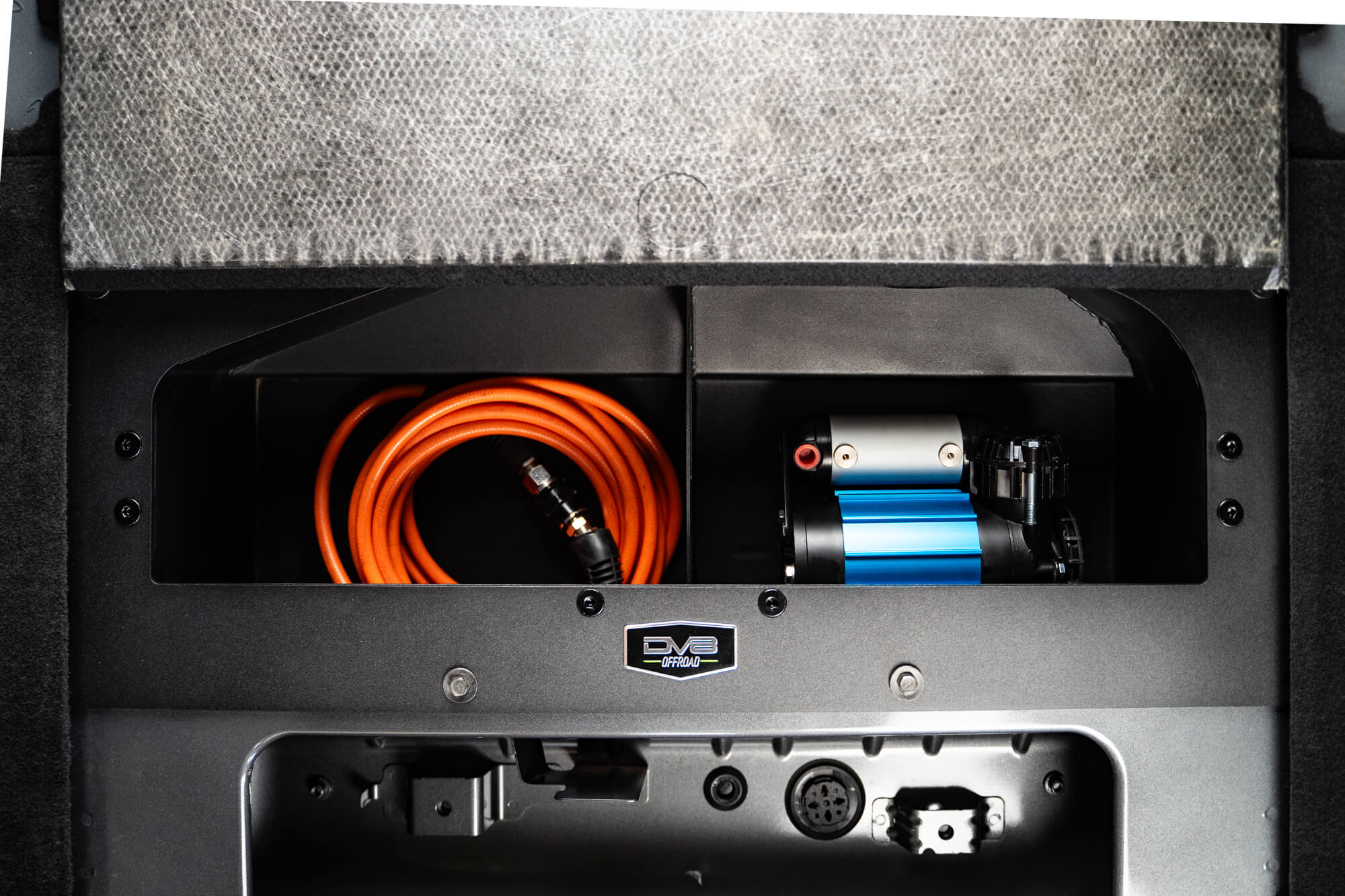 2021 2025 Ford Bronco Air Compressor Mount Storage Box DV8 Offroad