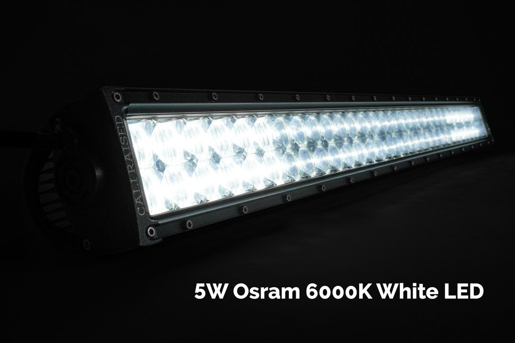 42 Inch Dual Row Straight 5D Optic OSRAM LED Bar Combo Cali Raised LED