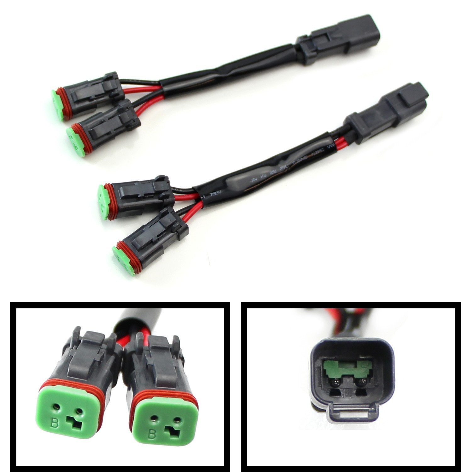 DT Plug Splitter 7 Inch Single Splitter Cali Raised LED