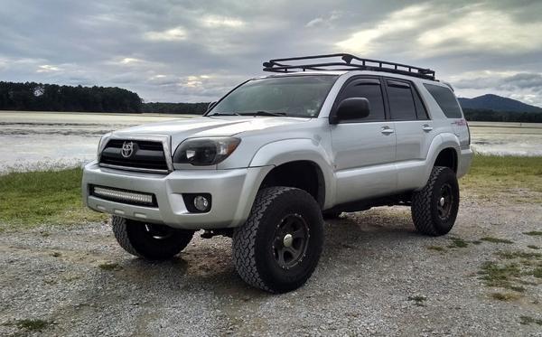 03-09 4Runner 32 Inch Lower Bumper Flush LED Light Bar Mount Kit Kit 5D Optic 32 inch OSRAM LED Bar Spot Beam No Switch Cali Raised LED